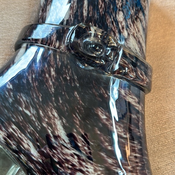 Glass High-Heeled Boot Vase Green Buckle Boot Tall cavalier glass - Picture 4 of 13